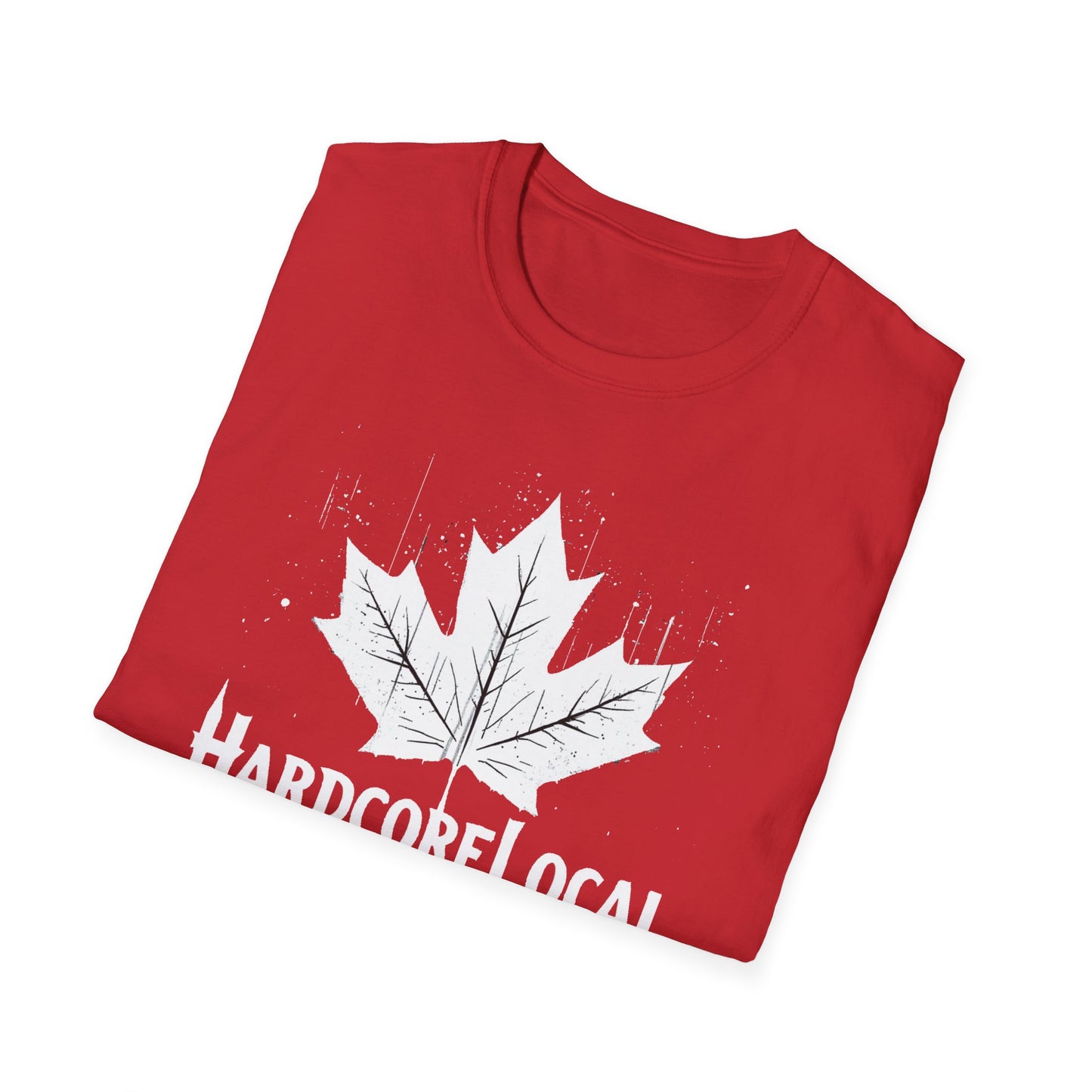 I Support My Hood, Hardcore Local Leaf T-Shirt, Softstyle Graphic Tee, Unisex Casual Wear, Support Local Merch, Gift for Community Lovers