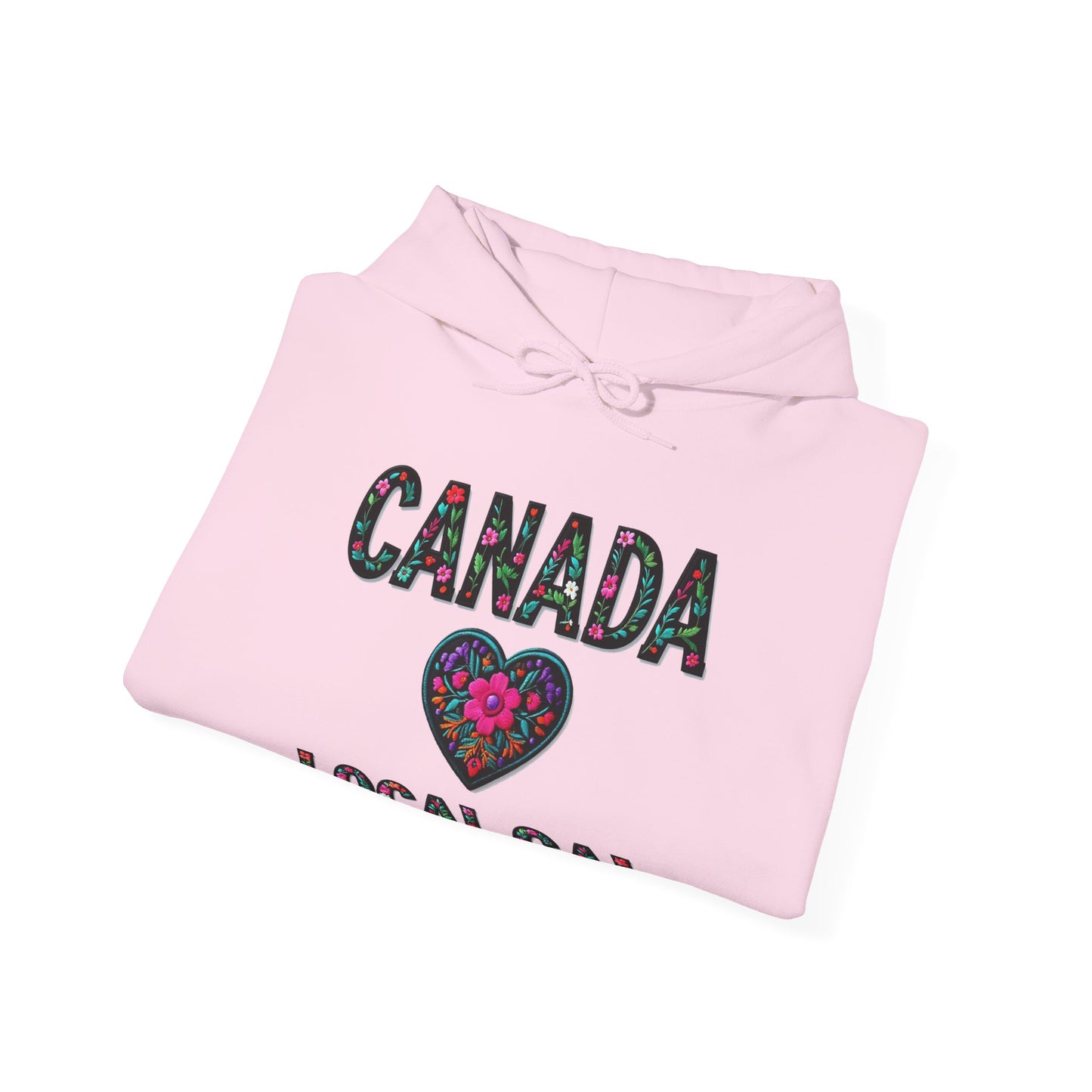 Canada Local Gal Flower c00-n00-hs005, Hooded Sweatshirt - Unisex Heavy Blend™ Pullover, Casual Hoodie for Every Day, Gift for Friends, Support'n Locals -Local Pride Apparel Support Your Community