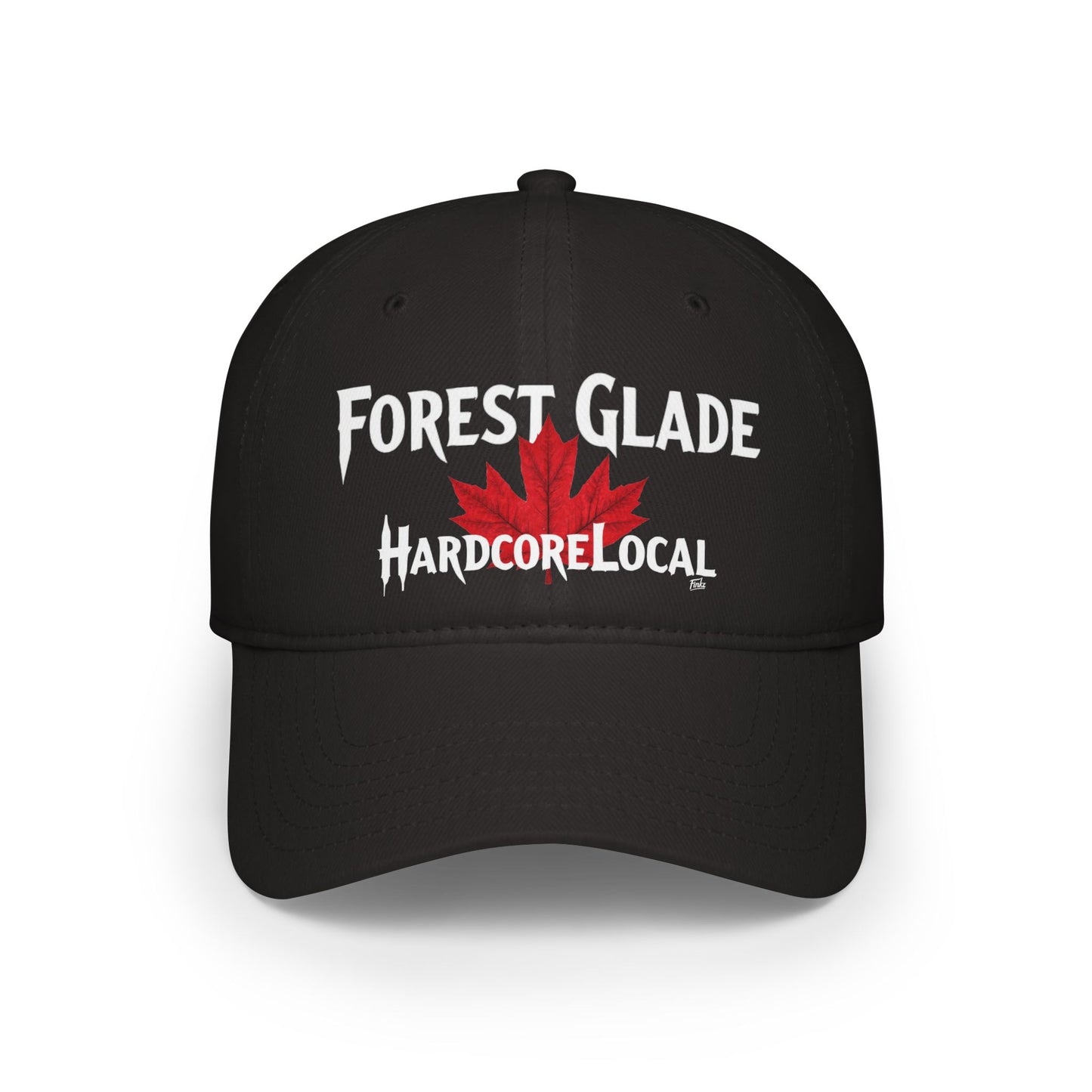 FOREST GLADE HARDCORE BIG LEAF Low Profile Baseball Cap - Red Hat for Community Lovers