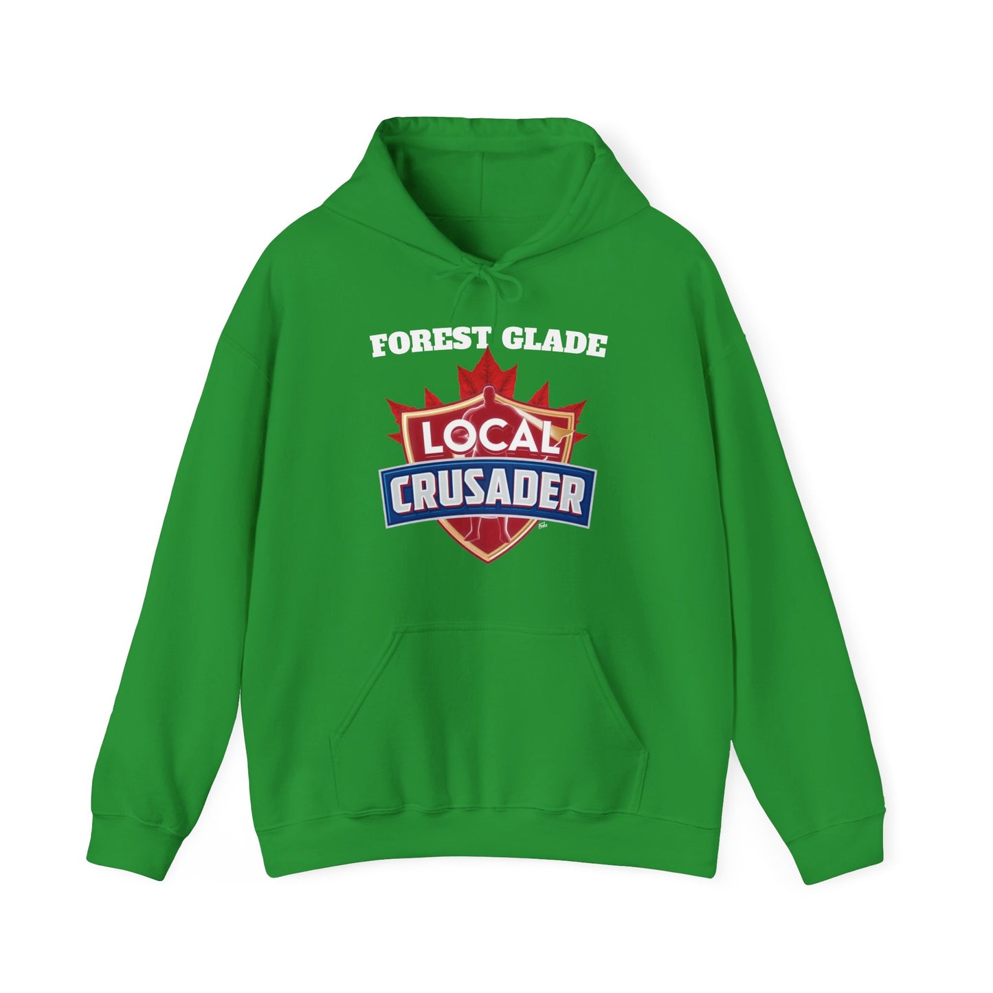 FOREST GLADE Local Crusader Hooded Sweatshirt - Unisex Heavy Blend™ Pullover, Casual Hoodie for Every Day, Gift for Friends, Local Pride Apparel Support Your Community Finkz 49