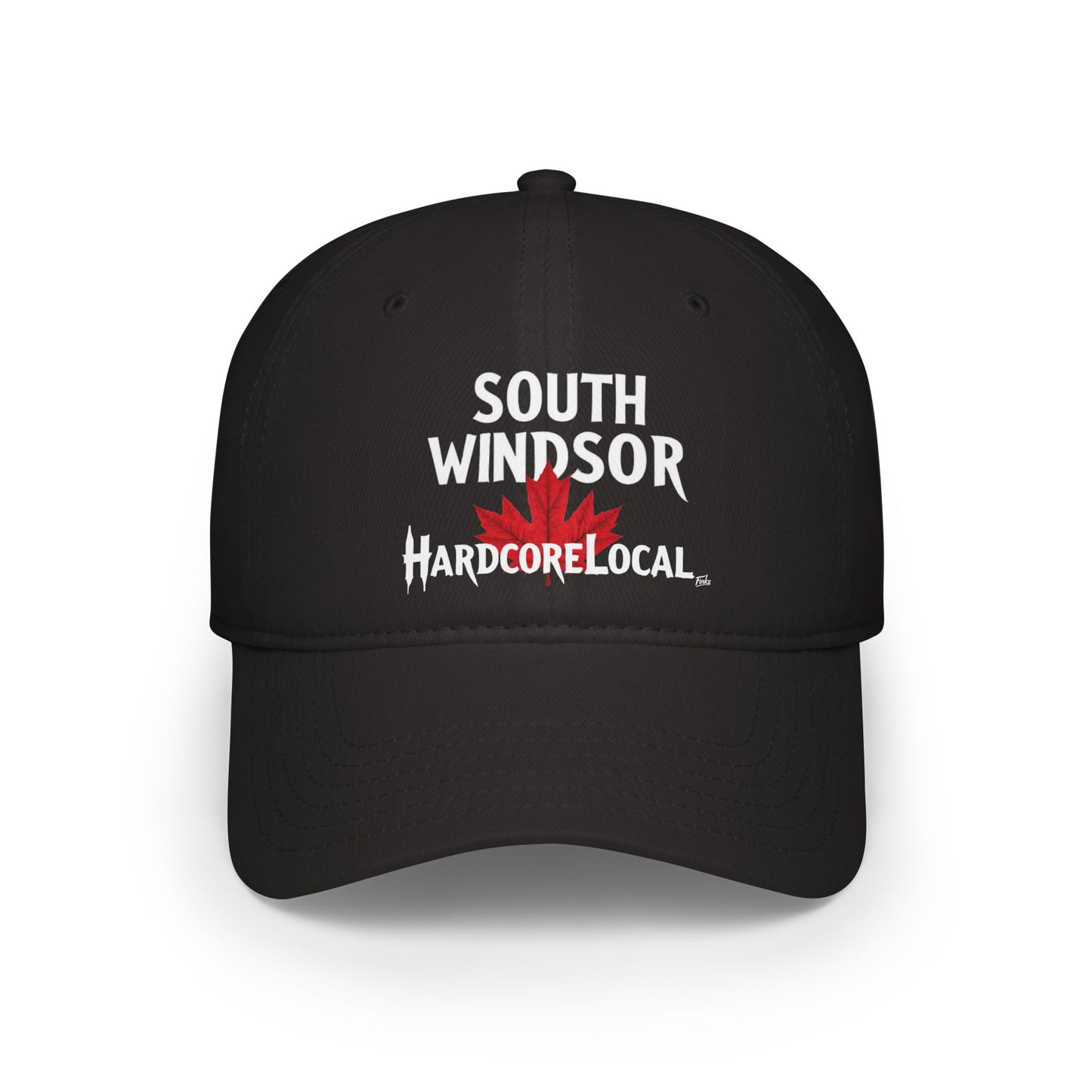 SOUTH WINDSOR HARDCORE BIG LEAF Low Profile Baseball Cap - Red Hat for Community Lovers FINKZ WINDSOR