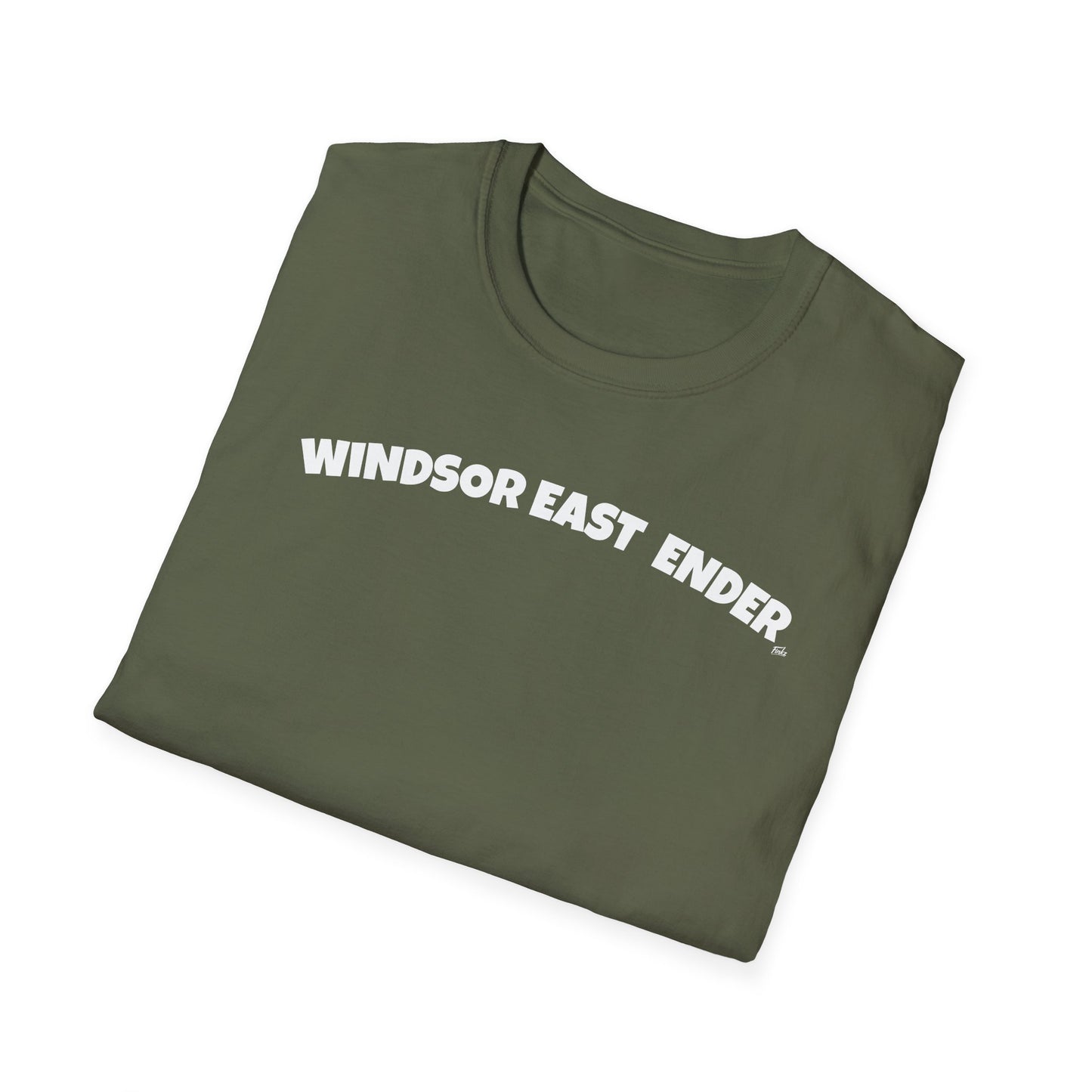 WINDSOR'S EAST ENDER T-Shirt, Softstyle Graphic Tee, Unisex Casual Wear, Support Local Merch, Gift for Community Lovers, Finkz Windsor