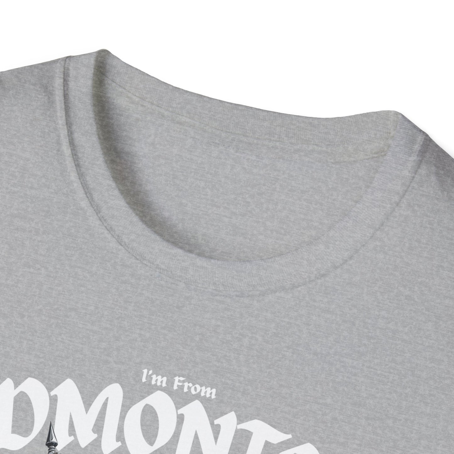 Edmonton Underestimate Guy T-Shirt, c12-n00-s002 Softstyle Graphic Tee, Unisex Casual Wear, Support'n Locals Merch, Gift for Community Lovers.