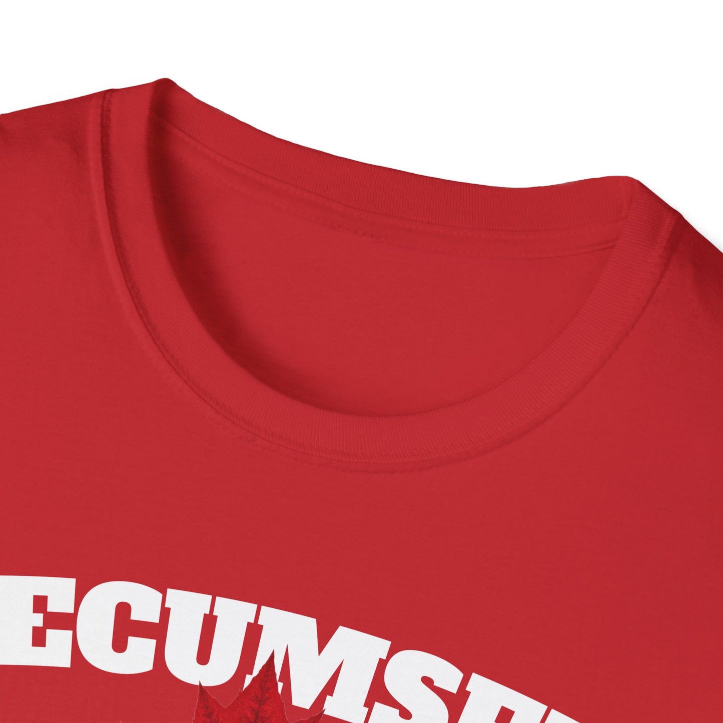 TECUMSEH Local Gal Red Leaf T-Shirt, Softstyle Graphic Tee, Unisex Casual Wear, Support Local Merch, Gift for Community Lovers, Finkz Windsor