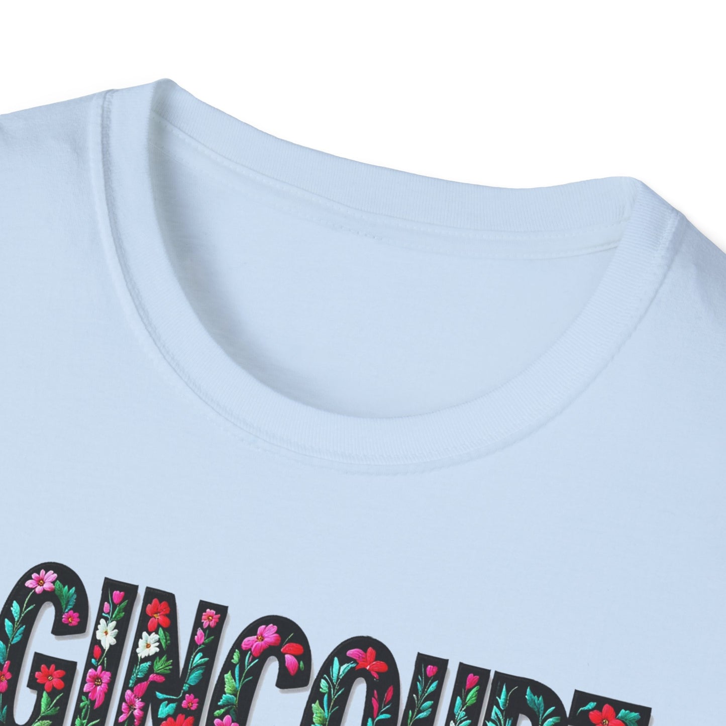 Agincourt Local Gal Flower-Heart T-Shirt, c06-n01-s005 Softstyle Graphic Tee, Unisex Casual Wear, Support Local Merch, Gift for Community Lovers, Finkz WINDSOR