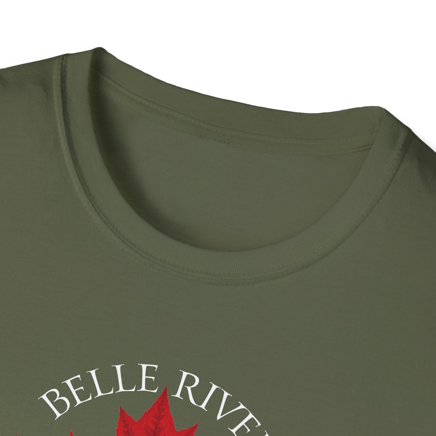 BELLE RIVER Local Crusader, 1 Leaf, I Support Locals T-Shirt, Softstyle Graphic Tee, Unisex Casual Wear, Support Local Merch, Gift for Community Lovers, Finkz Windsor