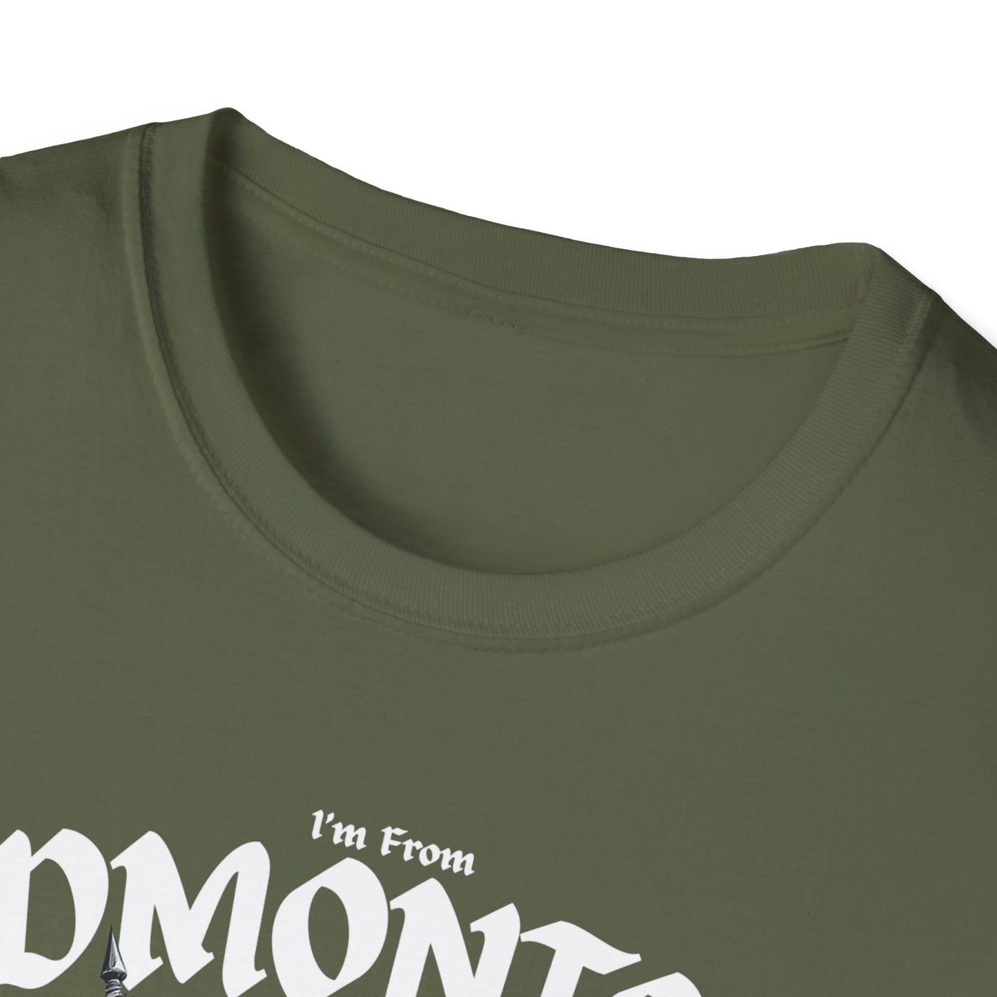 Edmonton Underestimate Guy T-Shirt, c12-n00-s002 Softstyle Graphic Tee, Unisex Casual Wear, Support'n Locals Merch, Gift for Community Lovers.
