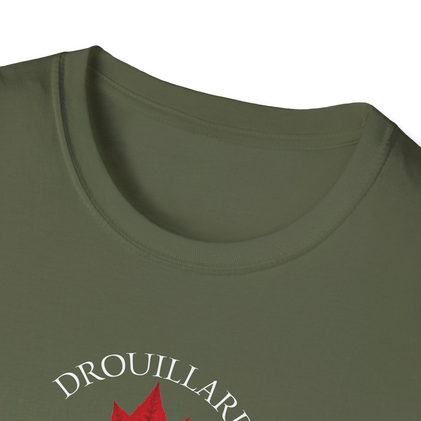 DROUILLARD Local Crusader, 1 Leaf, I Support Locals T-Shirt, Softstyle Graphic Tee, Unisex Casual Wear, Support Local Merch, Gift for Community Lovers, Finkz Windsor