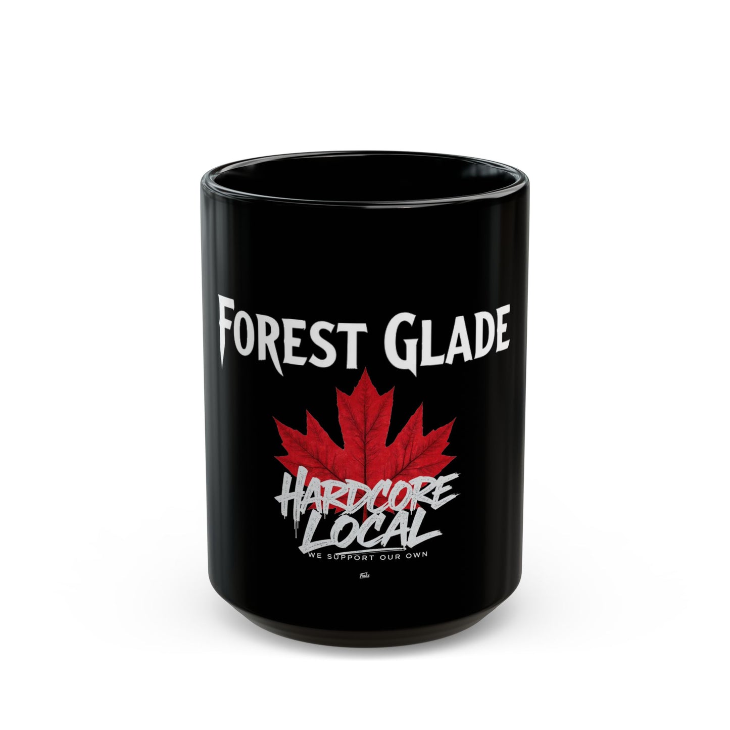 FOREST GLADE HARDCORE LOCAL Black Mug - 15oz Coffee Cup FINKZ WINDSOR