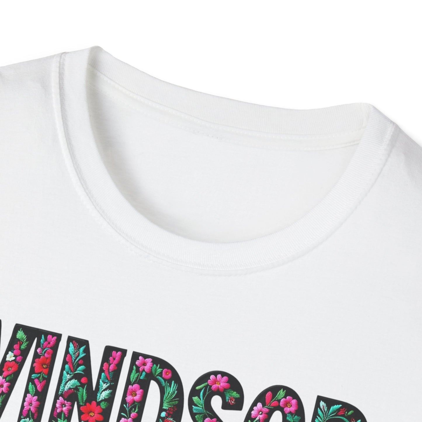 Windsor Heart T-Shirt, Softstyle Graphic Tee, Unisex Casual Wear, Support Local Merch, Gift for Community Lovers