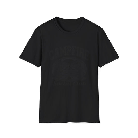 Campfire Social Club Chairs T-Shirt, c006-n06-s007 Softstyle Graphic Tee, Unisex Casual Wear, Support'n Locals Merch, Gift for Community Lovers.