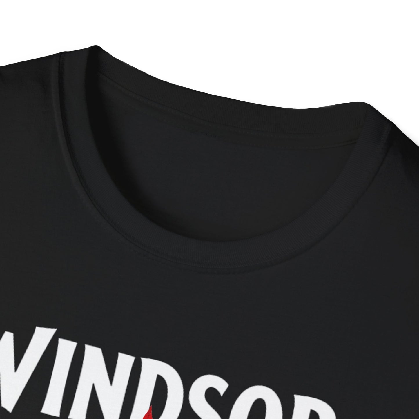 WINDSOR Hardcore Local, We Support Our Own, Red Leaf 3 T-Shirt, Softstyle Graphic Tee, Unisex Casual Wear, Support Local Merch, Gift for Community Lovers, FINKZ WINDSOR