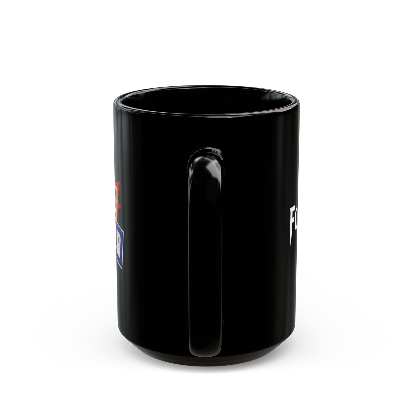FOREST GLADE LOCAL CRUSADER 6 I Support Locals Black Mug - 15oz Coffee Cup Finkz Windsor