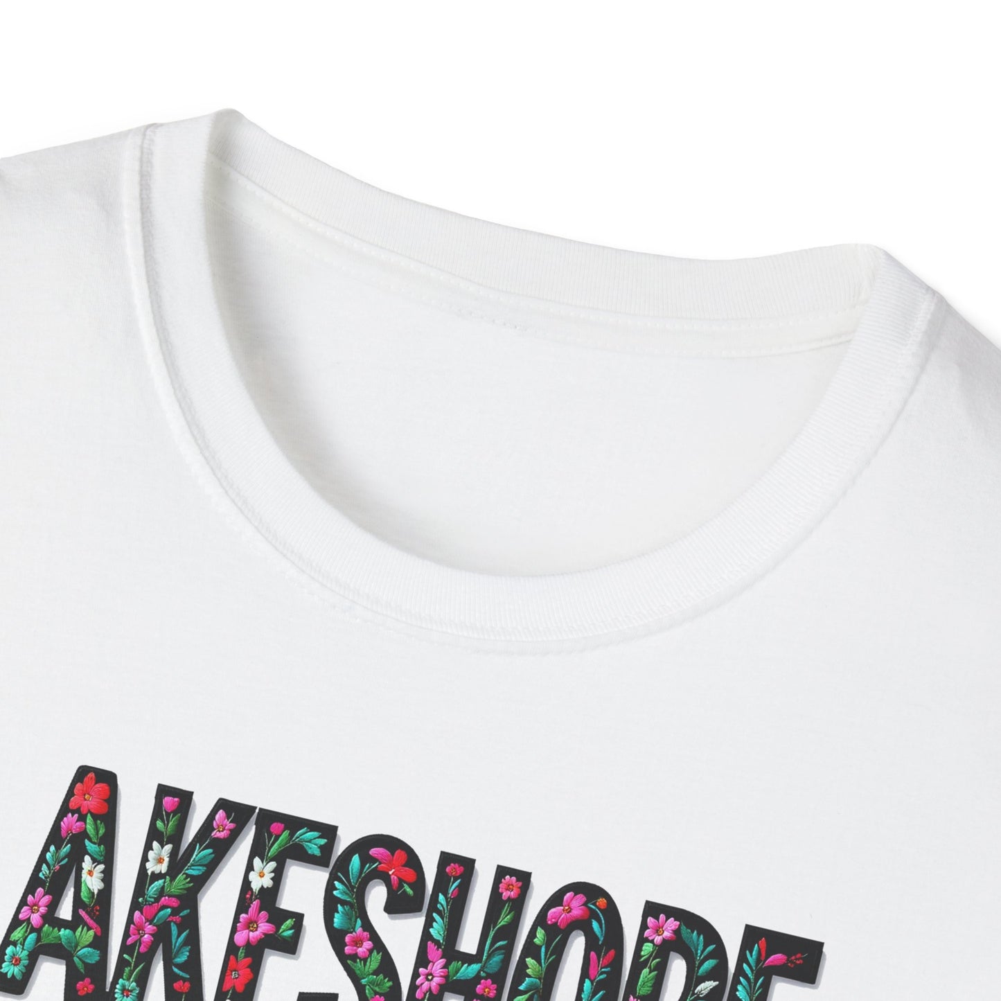 LAKESHORE Local Gal Flower-Heart T-Shirt, 3 Softstyle Graphic Tee, Unisex Casual Wear, Support Local Merch, Gift for Community Lovers, Finkz WINDSOR