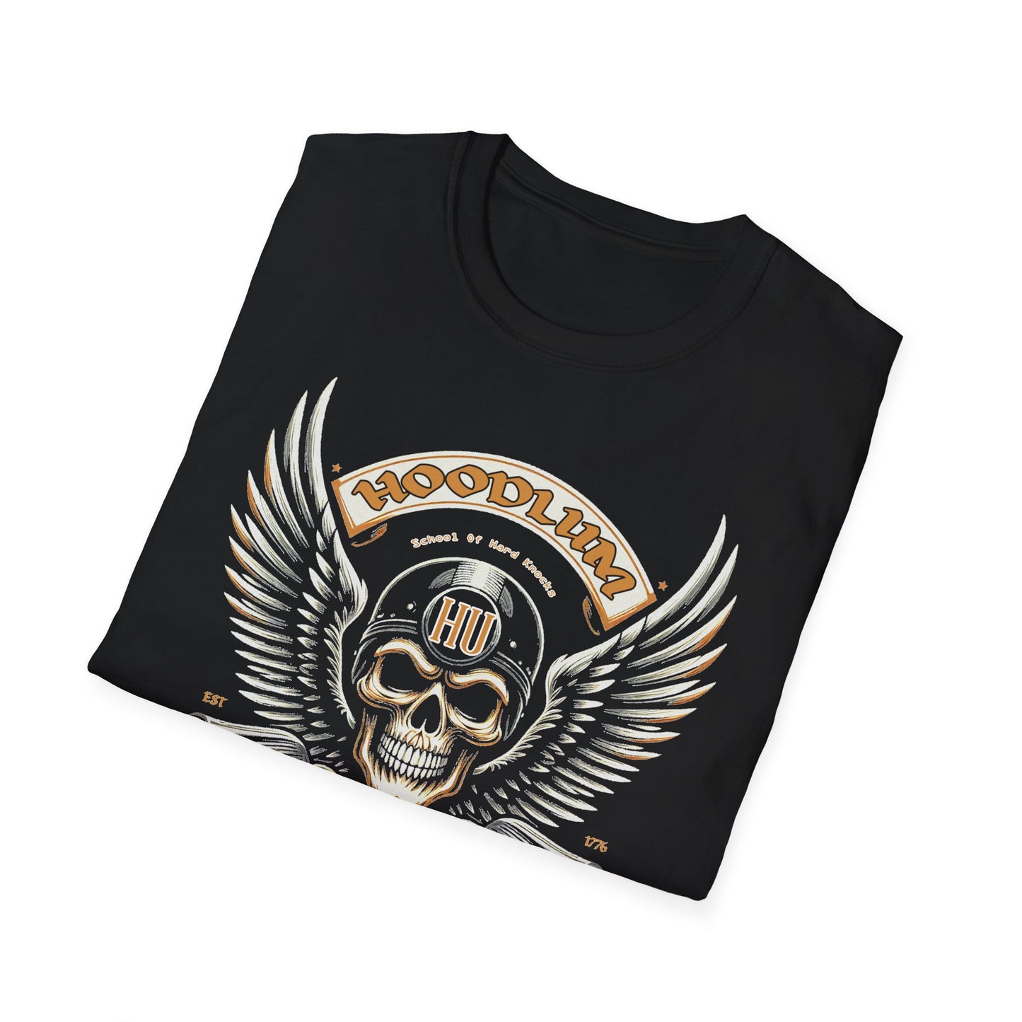 Agincourt Hoodlum University Wings T-Shirt, Softstyle Graphic Tee, Unisex Casual Wear, Support'n Locals Merch, Gift for Community Lovers, c06-n01-s004