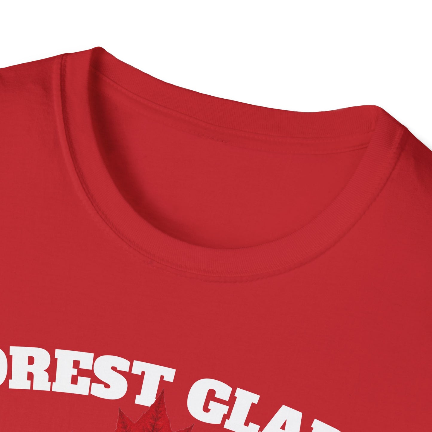 FOREST GLADE Local Gal Red Leaf T-Shirt, Softstyle Graphic Tee, Unisex Casual Wear, Support Local Merch, Gift for Community Lovers, Finkz Windsor