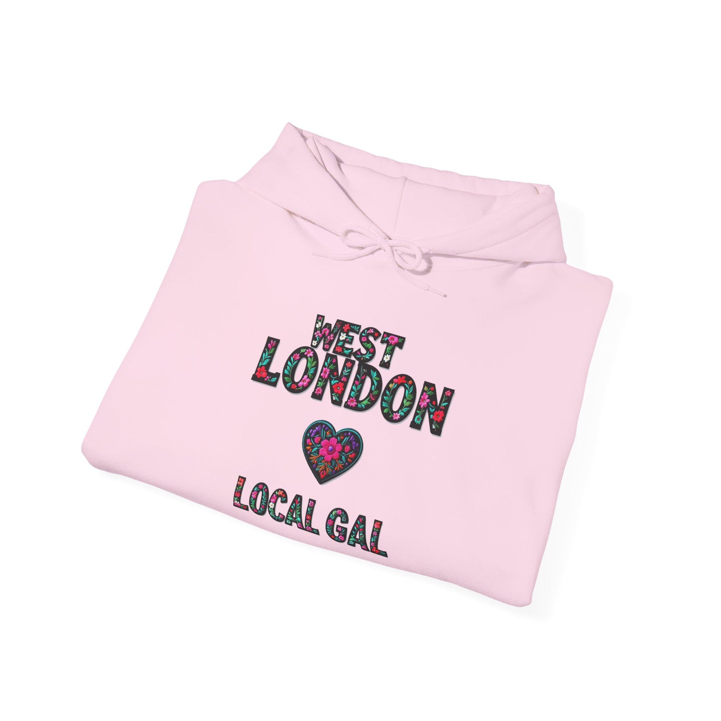 West London Local Gal Flower c02-n08-hs005, Hooded Sweatshirt - Unisex Heavy Blend™ Pullover, Casual Hoodie for Every Day, Gift for Friends, Support'n Locals -Local Pride Apparel Support Your Community