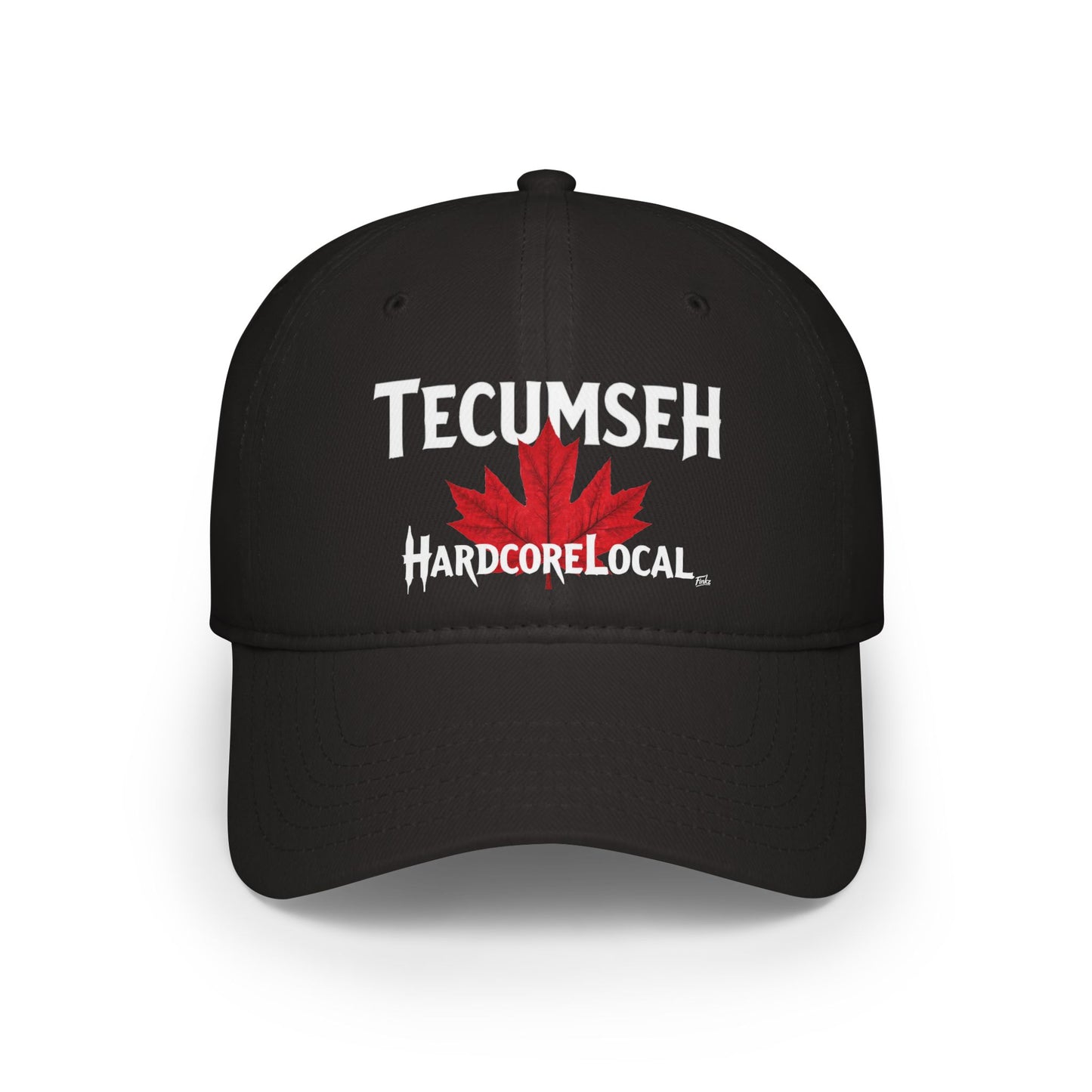 TECUMSEH HARDCORE BIG LEAF Low Profile Baseball Cap - Red Hat for Community Lovers FINKZ WINDSOR