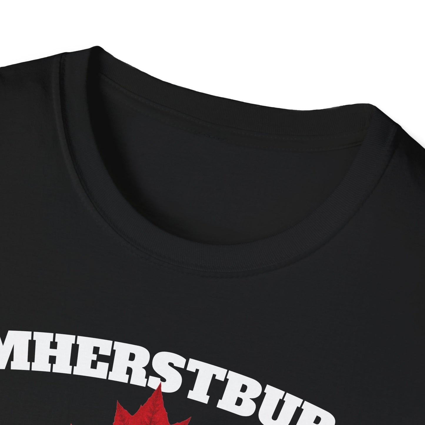 AMHERSTBURG Local Gal Red Leaf T-Shirt, Softstyle Graphic Tee, Unisex Casual Wear, Support Local Merch, Gift for Community Lovers, Finkz Windsor