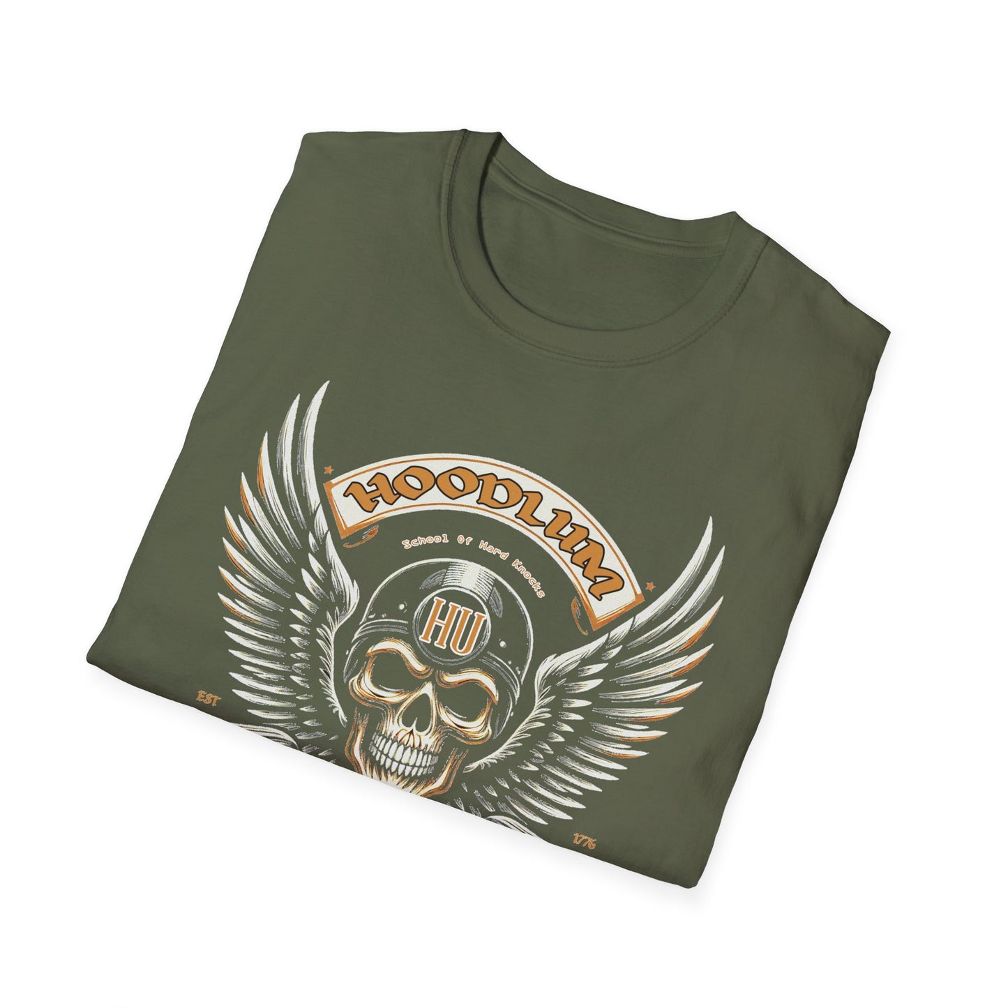 Forest Heights Hoodlum University Wings T-Shirt, c03-n03-s004 Softstyle Graphic Tee, Unisex Casual Wear, Support'n Locals Merch, Gift for Community Lovers