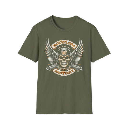 Agincourt Hoodlum University Wings T-Shirt, Softstyle Graphic Tee, Unisex Casual Wear, Support'n Locals Merch, Gift for Community Lovers, c06-n01-s004