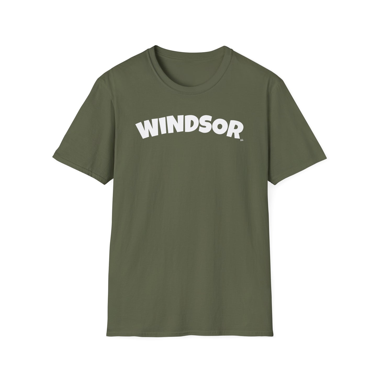 WINDSOR T-Shirt, Softstyle Graphic Tee, Unisex Casual Wear, Support Local Merch, Gift for Community Lovers, Finkz Windsor