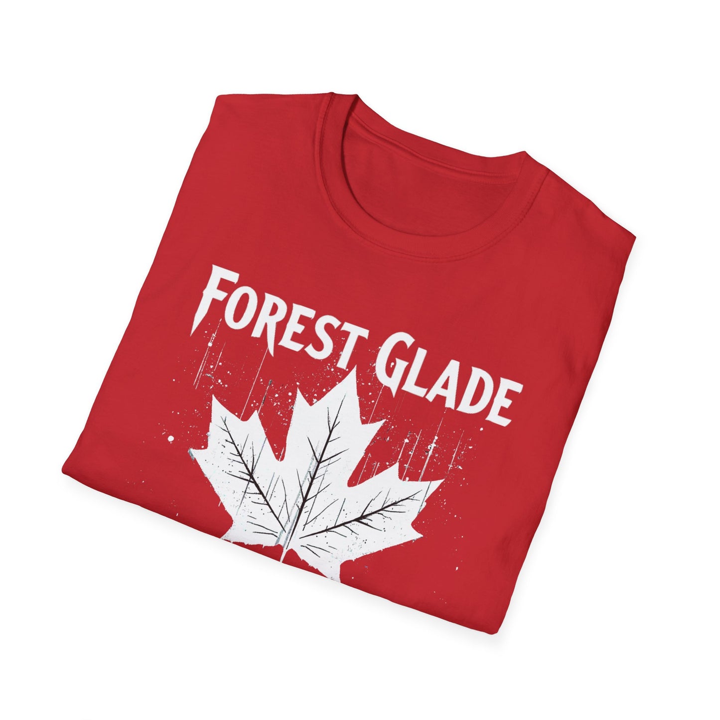 Forest Glade, We Support Our Own 2, Hardcore Local Leaf T-Shirt, Softstyle Graphic Tee, Unisex Casual Wear, Support Local Merch, Gift for Community Lovers
