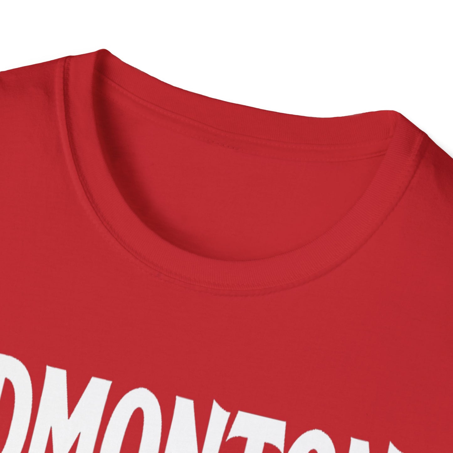 Edmonton Hardcore Rep'n White Leaf T-Shirt, c012-n00-s007 Softstyle Graphic Tee, Unisex Casual Wear, Support'n Locals Merch, Gift for Community Lovers.