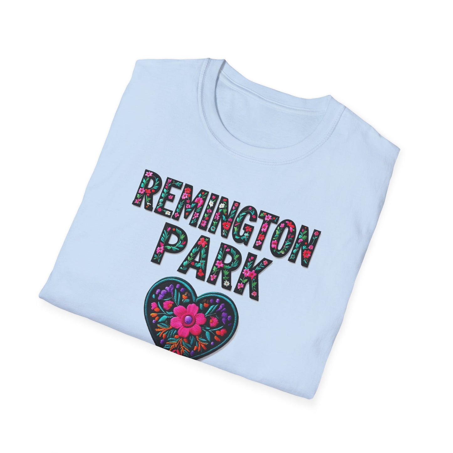 REMINGTON PARK Local Gal Flower-Heart T-Shirt, 3 Softstyle Graphic Tee, Unisex Casual Wear, Support Local Merch, Gift for Community Lovers, Finkz WINDSOR