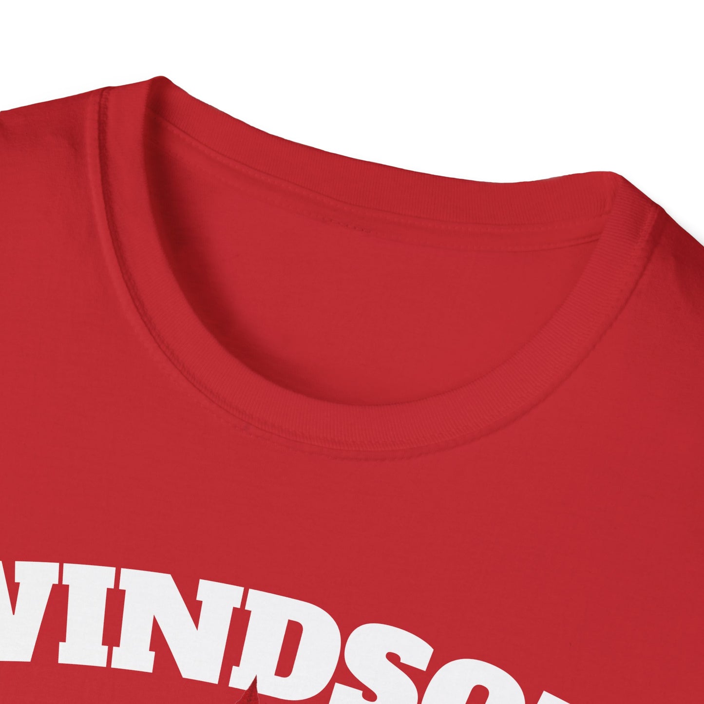 Windsor Local Gal Red Leaf T-Shirt, Softstyle Graphic Tee, Unisex Casual Wear, Support Local Merch, Gift for Community Lovers, Finkz