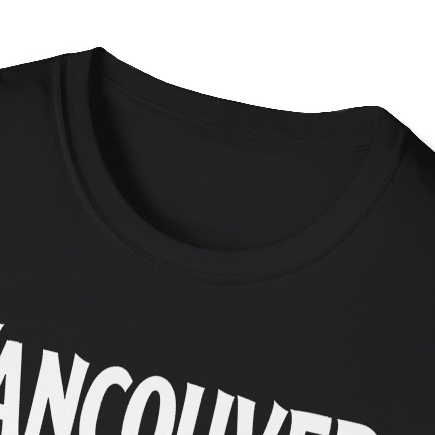 Vancouver Hardcore Rep'n White Leaf T-Shirt, c013-n00-s007 Softstyle Graphic Tee, Unisex Casual Wear, Support'n Locals Merch, Gift for Community Lovers.