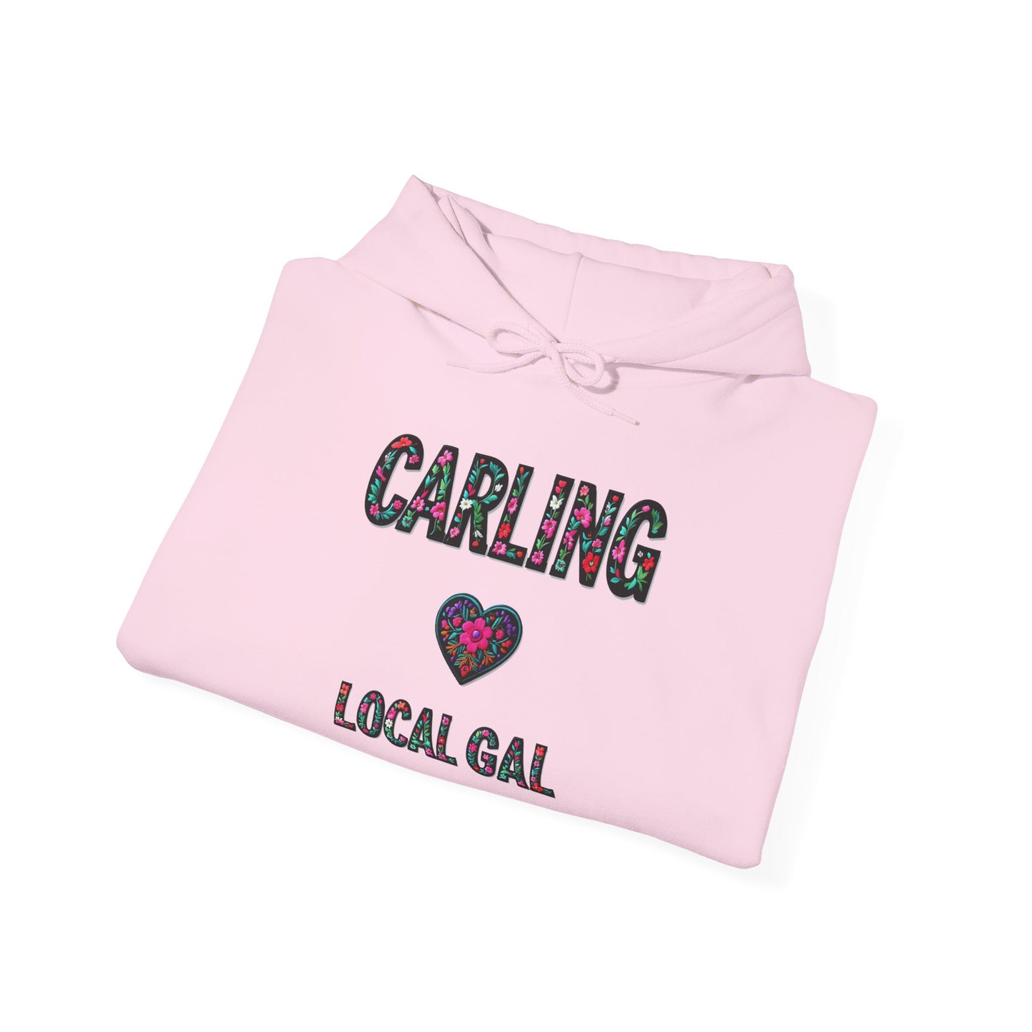 Carling Local Gal Flower c02-n03-hs005, Hooded Sweatshirt - Unisex Heavy Blend™ Pullover, Casual Hoodie for Every Day, Gift for Friends, Support'n Locals -Local Pride Apparel Support Your Community