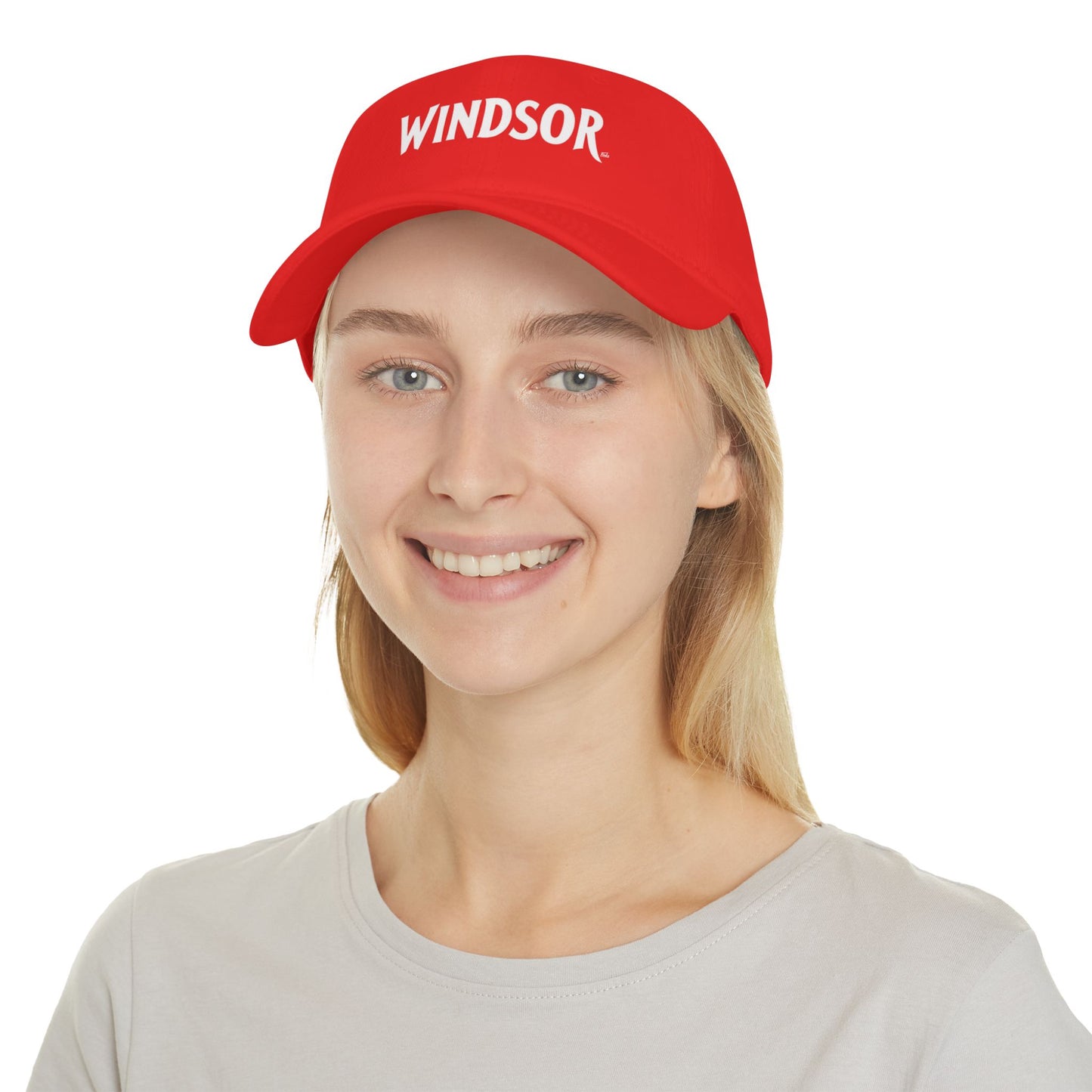 WINDSOR Low Profile Baseball Cap - Red Hat for Community Lovers FINKZ WINDSOR