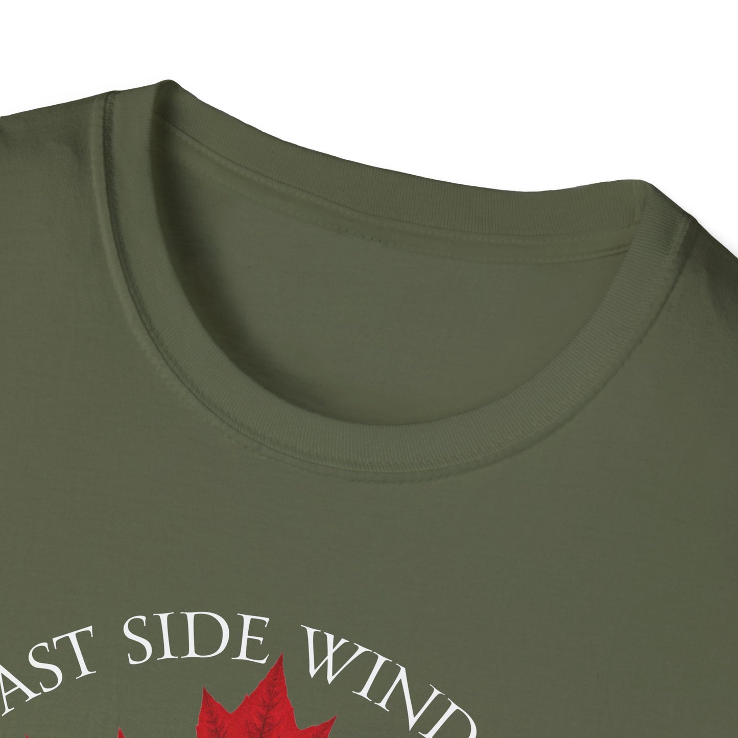 EAST SIDE Local Crusader, 1 Leaf, I Support Locals T-Shirt, Softstyle Graphic Tee, Unisex Casual Wear, Support Local Merch, Gift for Community Lovers, Finkz Windsor