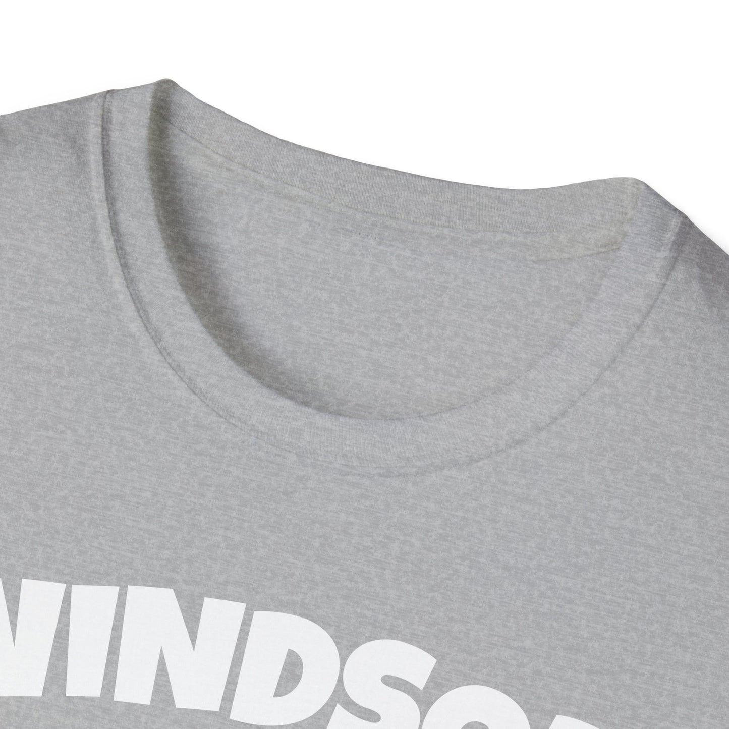 WINDSOR T-Shirt, Softstyle Graphic Tee, Unisex Casual Wear, Support Local Merch, Gift for Community Lovers, Finkz Windsor
