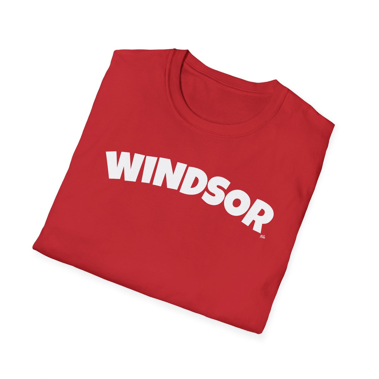 WINDSOR T-Shirt, Softstyle Graphic Tee, Unisex Casual Wear, Support Local Merch, Gift for Community Lovers, Finkz Windsor