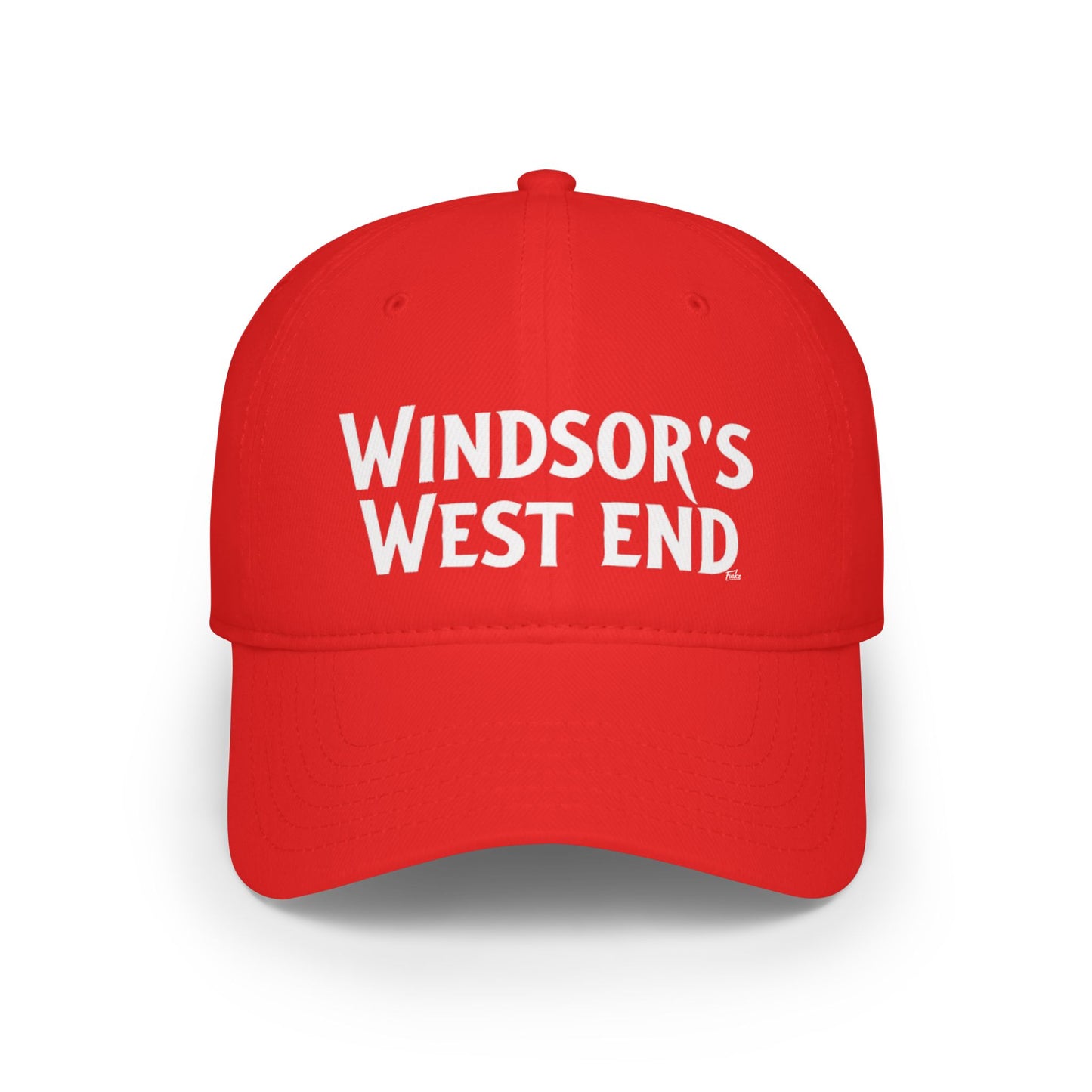 WINDSOR WEST Low Profile Baseball Cap - Red Hat for Community Lovers FINKZ WINDSOR