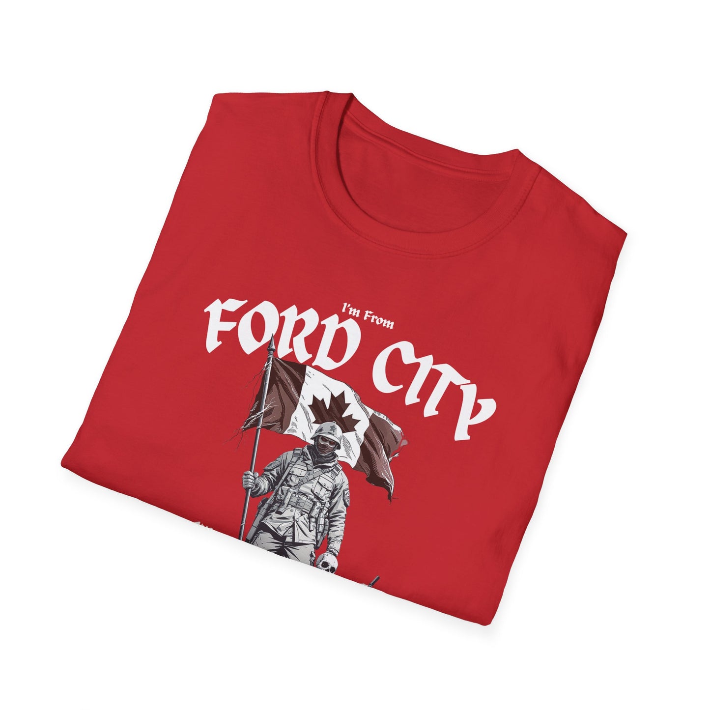 Ford City Underestimate Guy T-Shirt, c01-n14-s002 Softstyle Graphic Tee, Unisex Casual Wear, Support'n Locals Merch, Gift for Community Lovers.