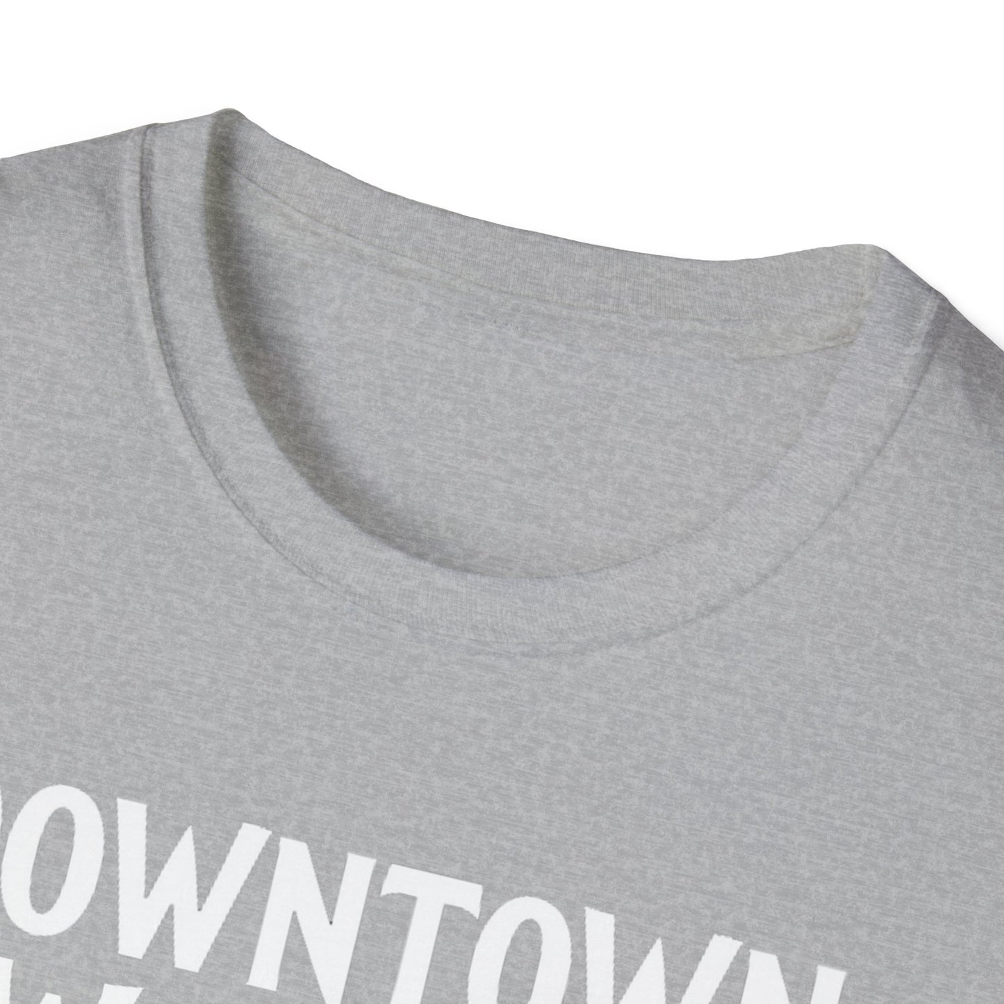 DOWNTOWN WINDSOR, We Support Our Own 2, Hardcore Local White Leaf T-Shirt, Softstyle Graphic Tee, Unisex Casual Wear, Support Local Merch, Gift for Community Lovers Finkz Windsor