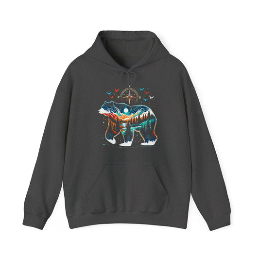 Bear Hoodie | HappyCamperCrew.Com 100% Authentic | Cozy Camping Hoodie | Unisex Hooded Sweatshirt for Nature Lovers, Casual Wear, Gift for Him/Her, Outdoor Adventures, Cozy Days & Warm Nights by the Campfire