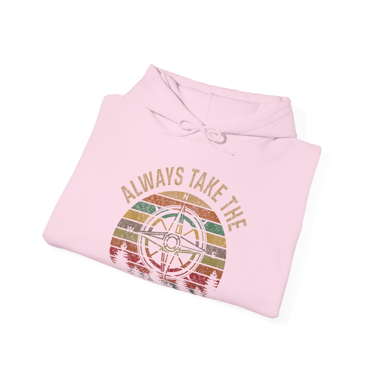 Scenic Route Hoodie | HappyCamperCrew.Com 100% Authentic | Cozy Camping Hoodie | Unisex Hooded Sweatshirt for Nature Lovers, Casual Wear, Gift for Him/Her, Outdoor Adventures, Cozy Days & Warm Nights by the Campfire