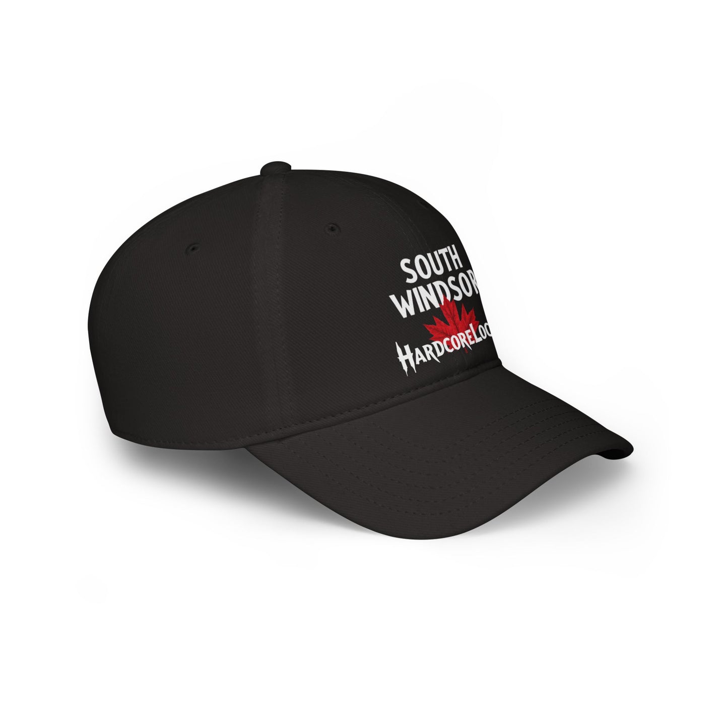 SOUTH WINDSOR HARDCORE BIG LEAF Low Profile Baseball Cap - Red Hat for Community Lovers FINKZ WINDSOR
