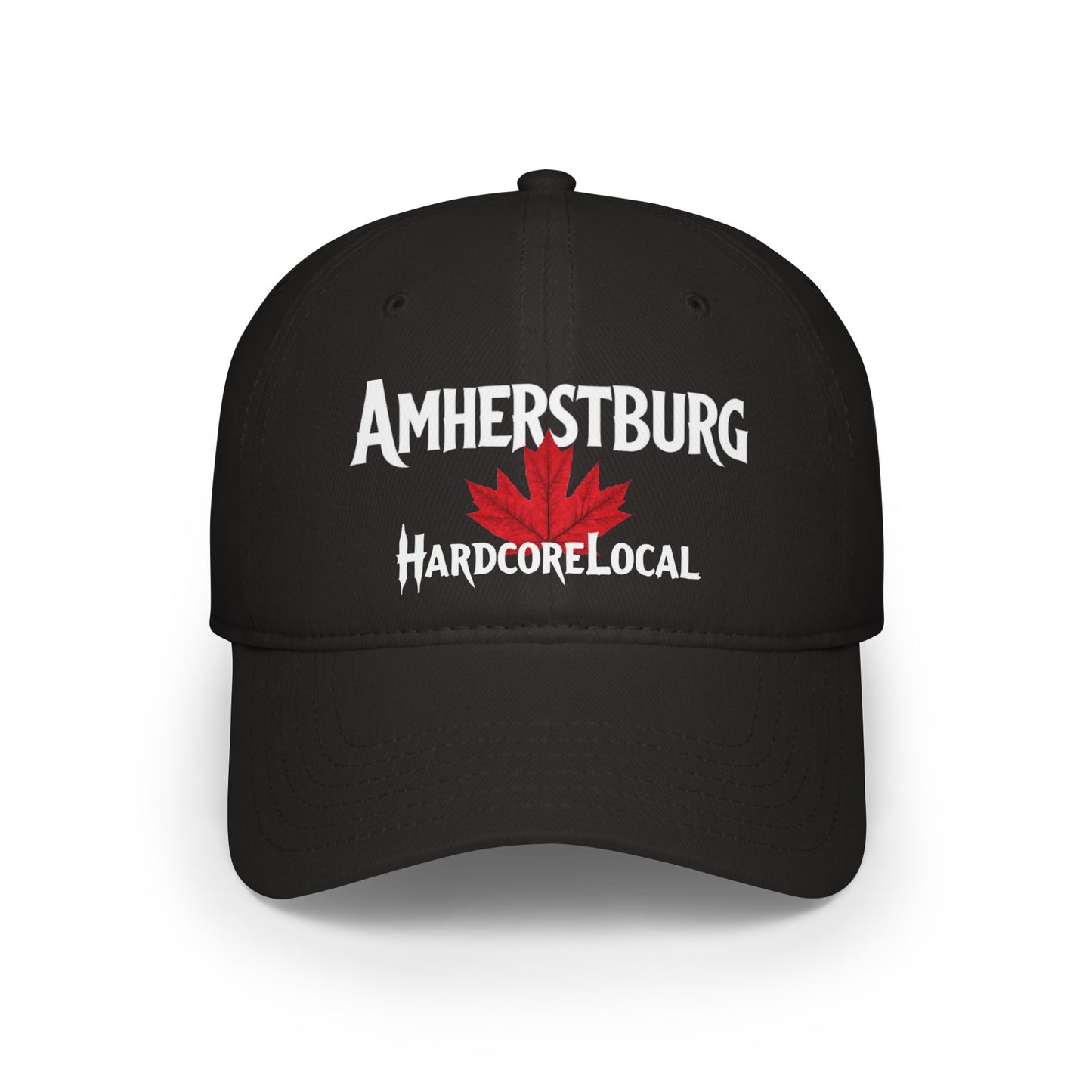 AMHERSTBURG HARDCORE BIG LEAF Low Profile Baseball Cap - Red Hat for Community Lovers