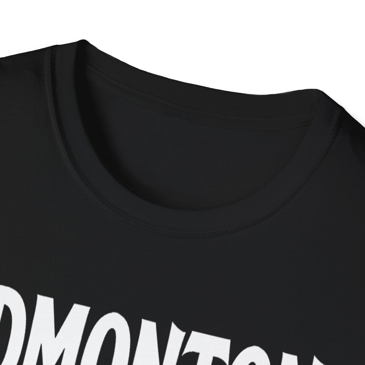 Edmonton Hardcore Rep'n White Leaf T-Shirt, c012-n00-s007 Softstyle Graphic Tee, Unisex Casual Wear, Support'n Locals Merch, Gift for Community Lovers.