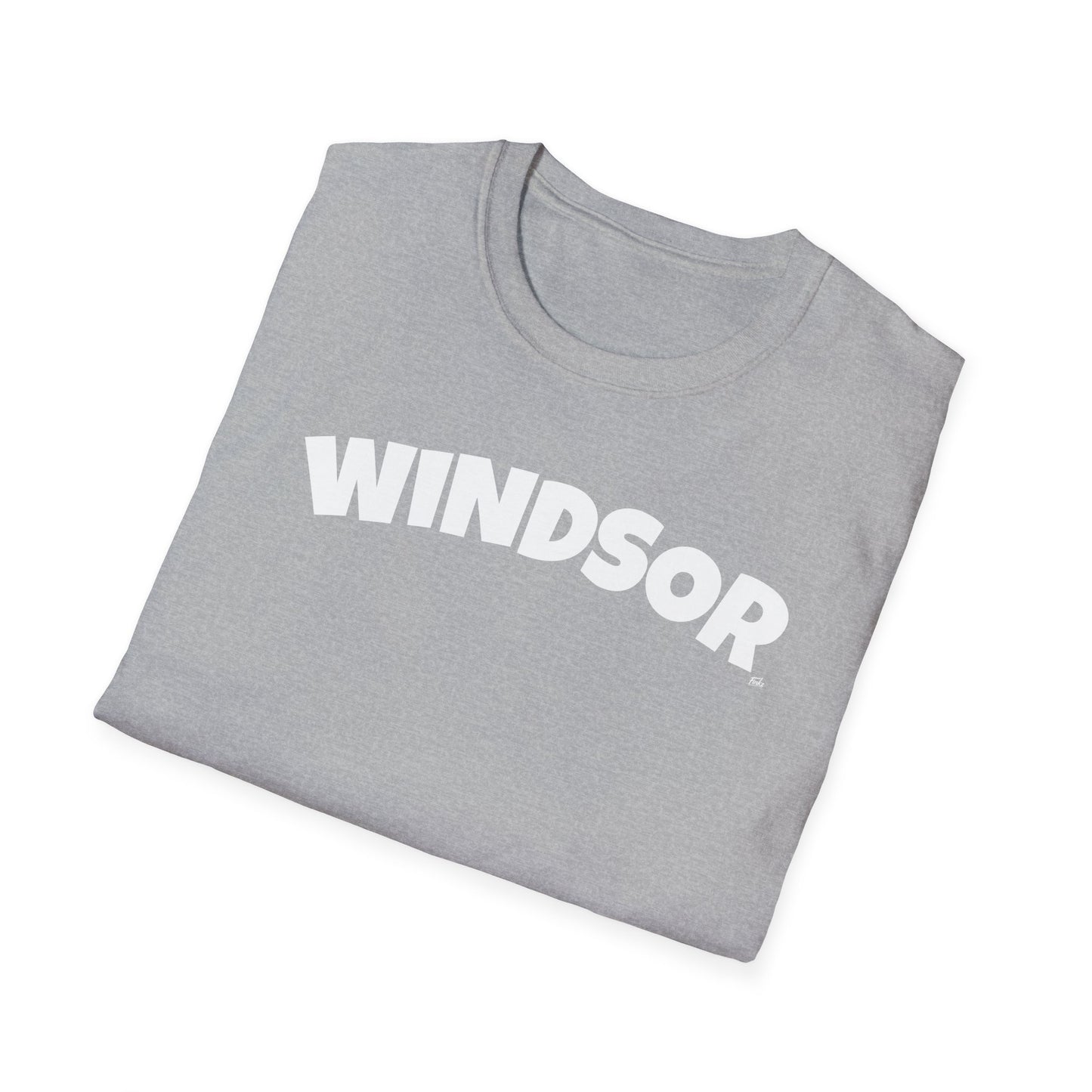 WINDSOR T-Shirt, Softstyle Graphic Tee, Unisex Casual Wear, Support Local Merch, Gift for Community Lovers, Finkz Windsor