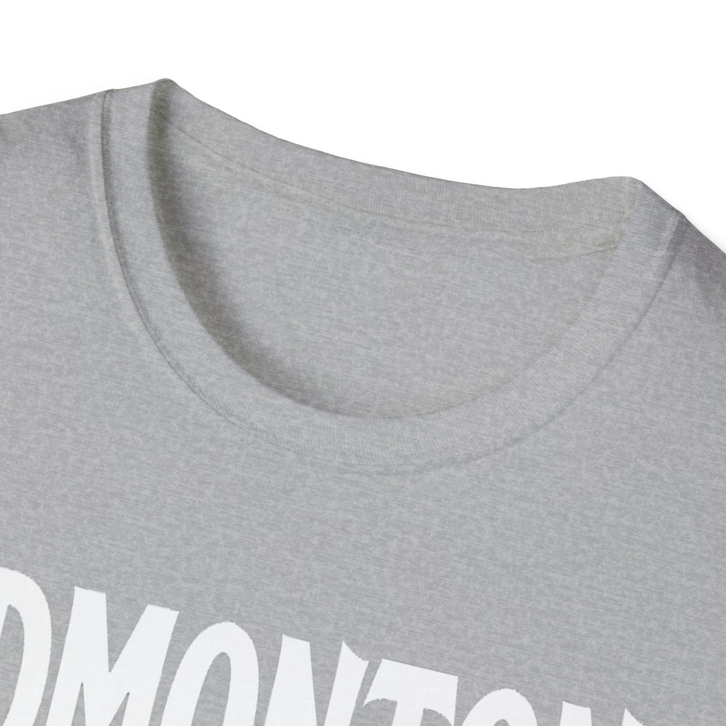 Edmonton Hardcore Rep'n White Leaf T-Shirt, c012-n00-s007 Softstyle Graphic Tee, Unisex Casual Wear, Support'n Locals Merch, Gift for Community Lovers.