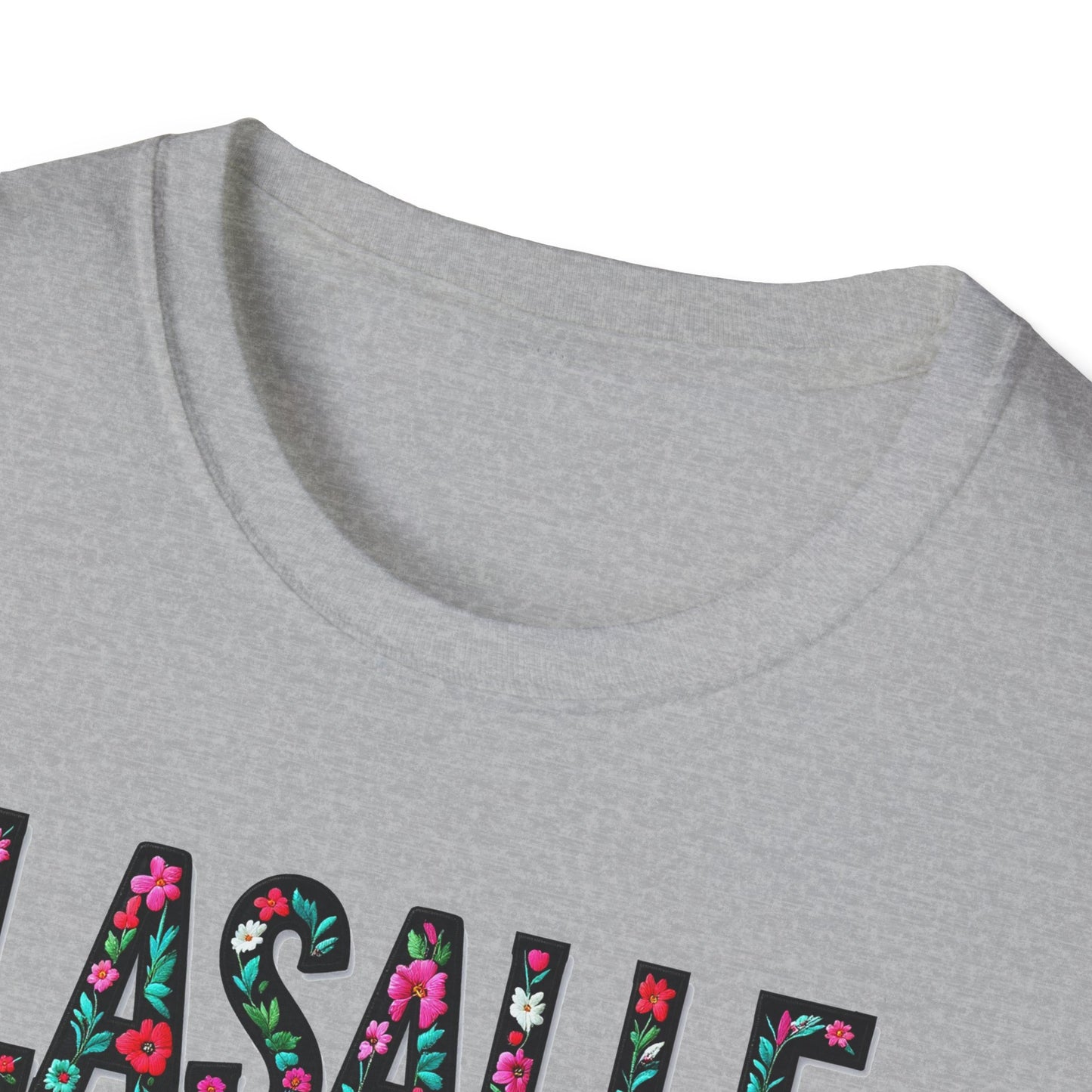 LASALLE Local Gal Flower-Heart T-Shirt, 3 Softstyle Graphic Tee, Unisex Casual Wear, Support Local Merch, Gift for Community Lovers, Finkz WINDSOR