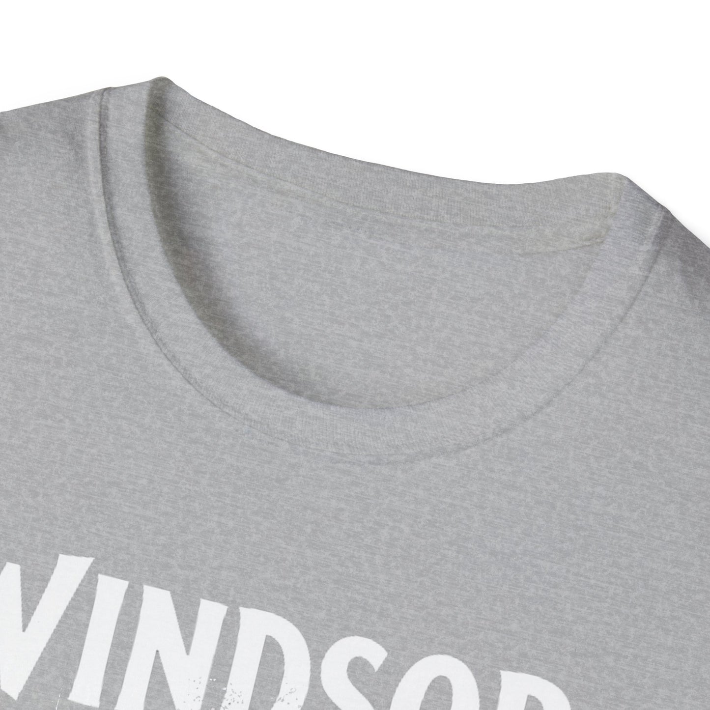 Windsor, We Support Our Own 2, Hardcore Local White Leaf T-Shirt, Softstyle Graphic Tee, Unisex Casual Wear, Support Local Merch, Gift for Community Lovers Finkz Windsor