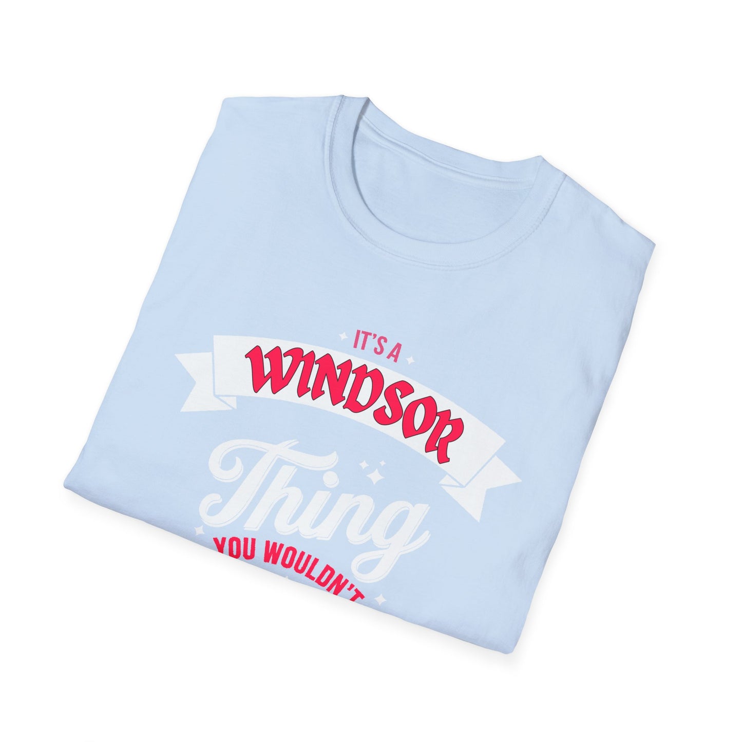 Windsor THING T-Shirt, Softstyle Graphic Tee, Unisex Casual Wear, Support Local Merch, Gift for Community Lovers, c01-n00-s003