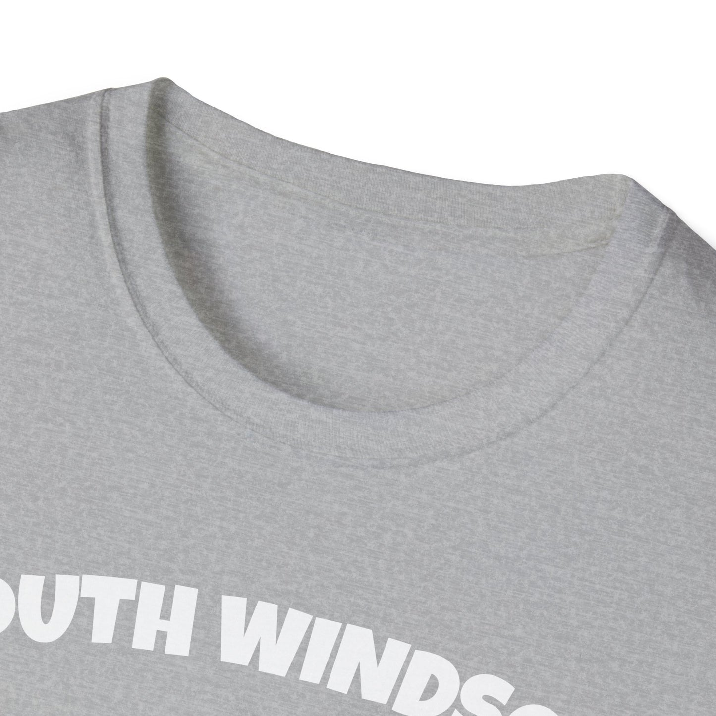 SOUTH WINDSOR T-Shirt, Softstyle Graphic Tee, Unisex Casual Wear, Support Local Merch, Gift for Community Lovers, Finkz Windsor